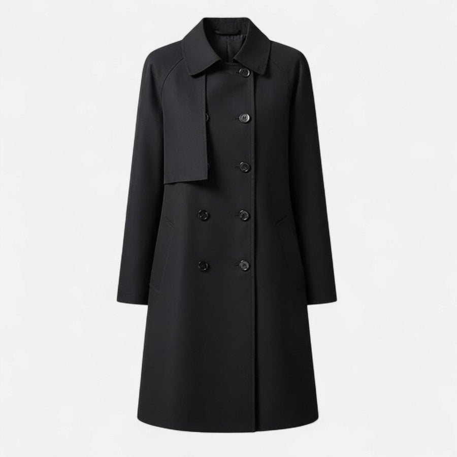 Odalys Tailored Mid-Length Coat in Black