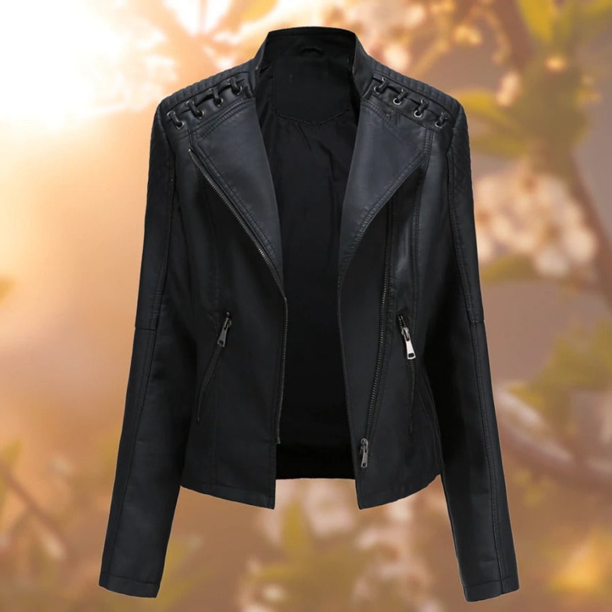 Ronnie Moto-Style Zip-Up Jacket