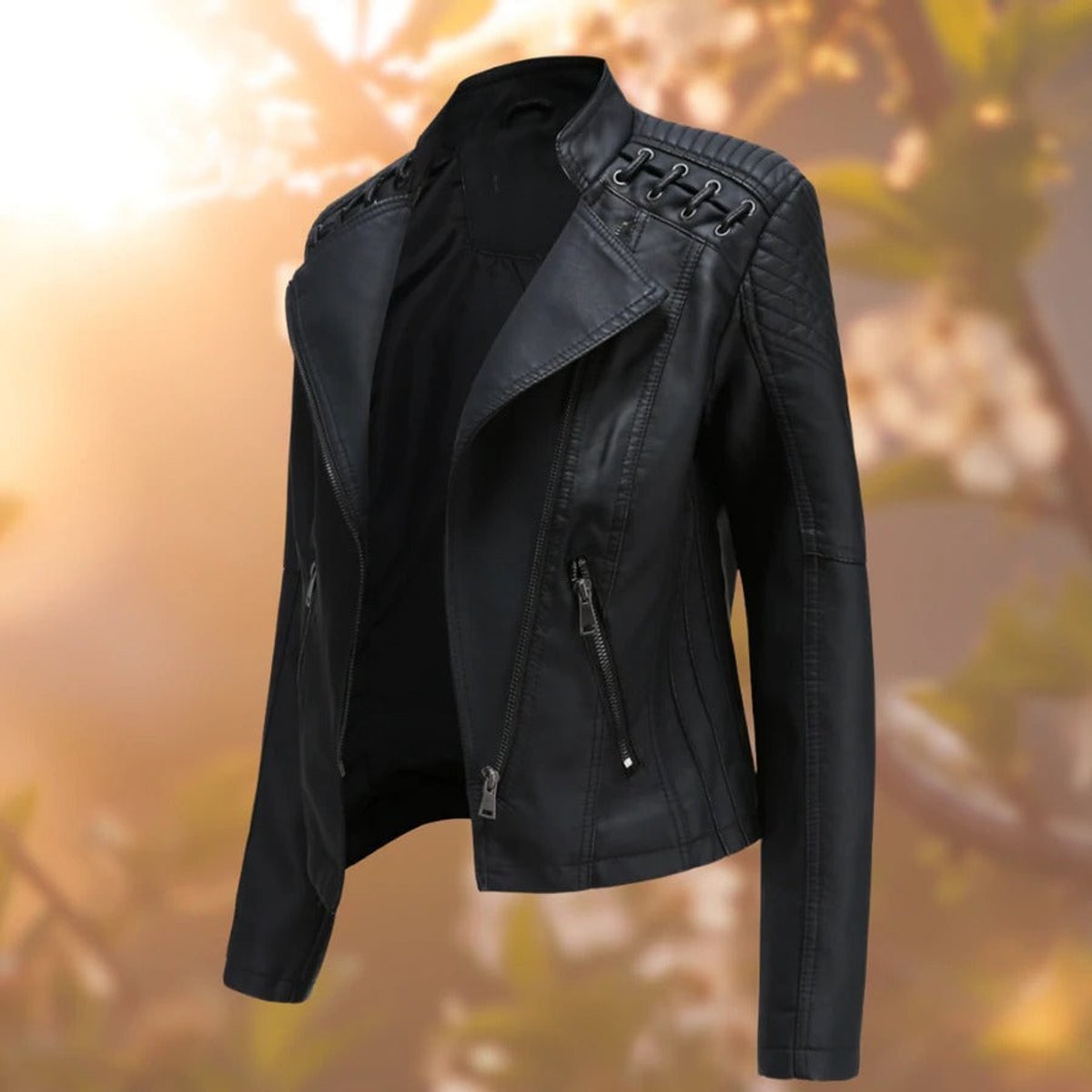 Ronnie Moto-Style Zip-Up Jacket