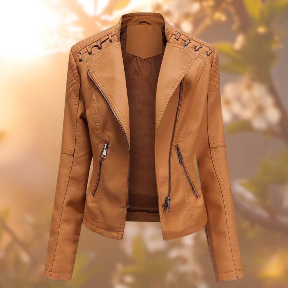 Ronnie Moto-Style Zip-Up Jacket