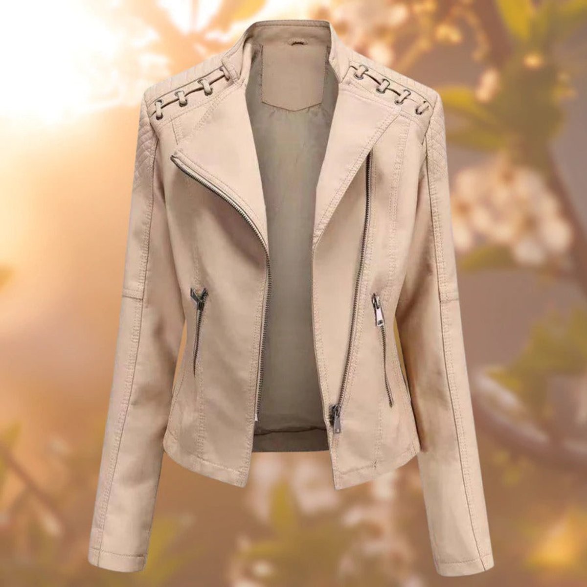 Ronnie Moto-Style Zip-Up Jacket