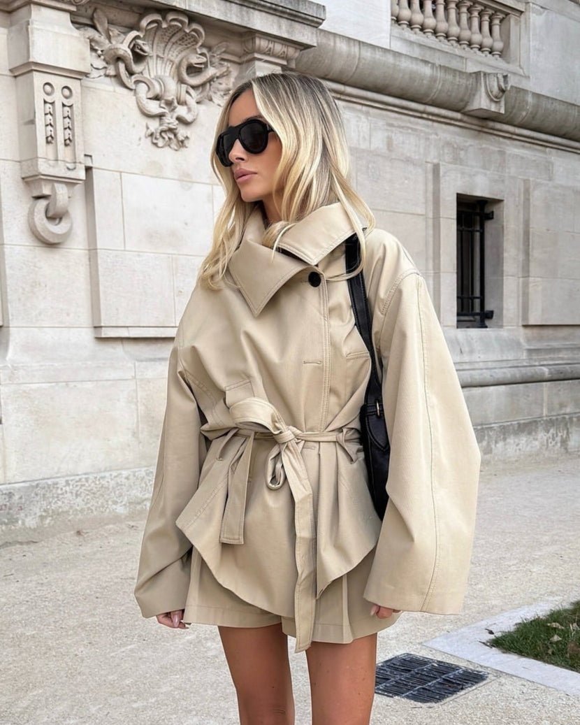 Carolyn | Oversized Short Trench Coat