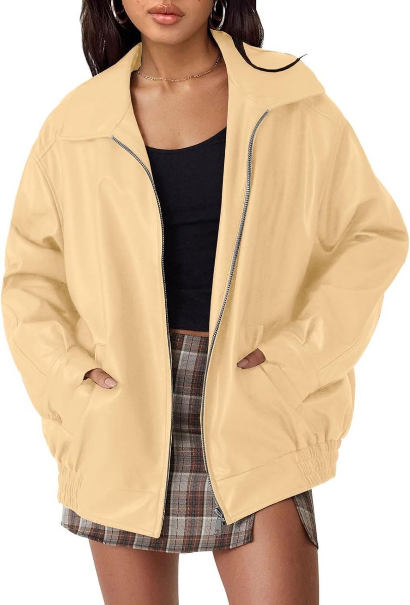 Sonia Relaxed Zip-Up Bomber Jacket