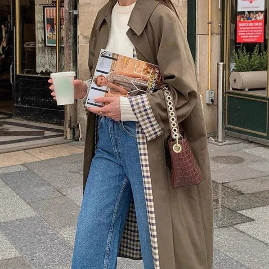 Linette Refined Oversized Long Trench Coat