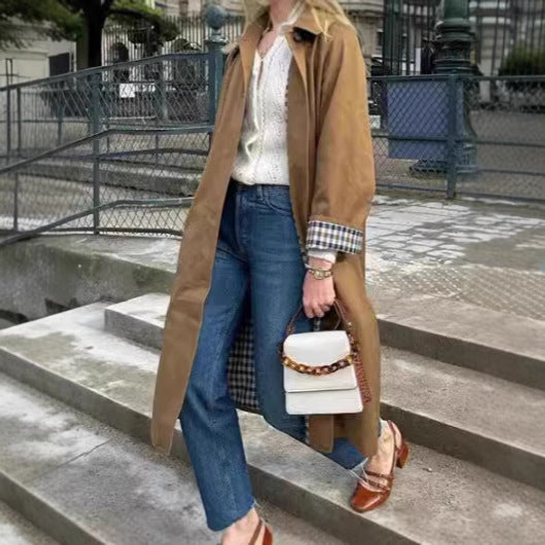 Linette Refined Oversized Long Trench Coat