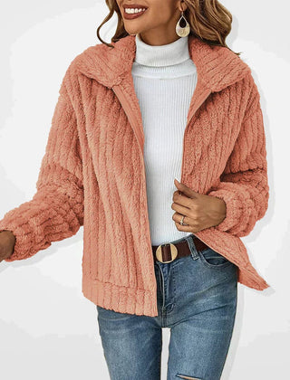 Charis Cozy Zip-Up Jacket in Rose