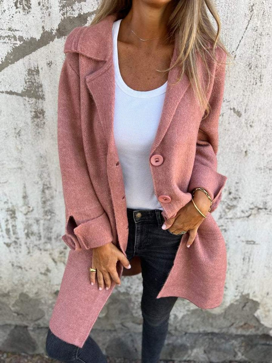 Evadne Relaxed Longline Lapel Coat
