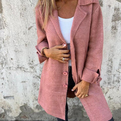 Evadne Relaxed Longline Lapel Coat