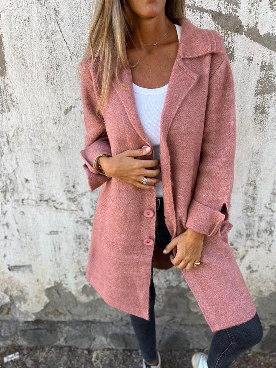 Evadne Relaxed Longline Lapel Coat