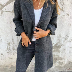 Evadne Relaxed Longline Lapel Coat