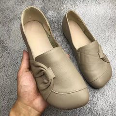 Phyllis soft knot-front loafers detail