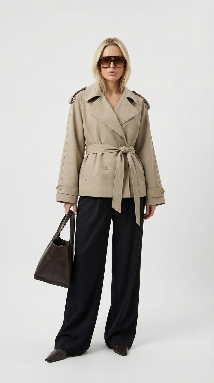 Carmela | Short Belted Trench Coat