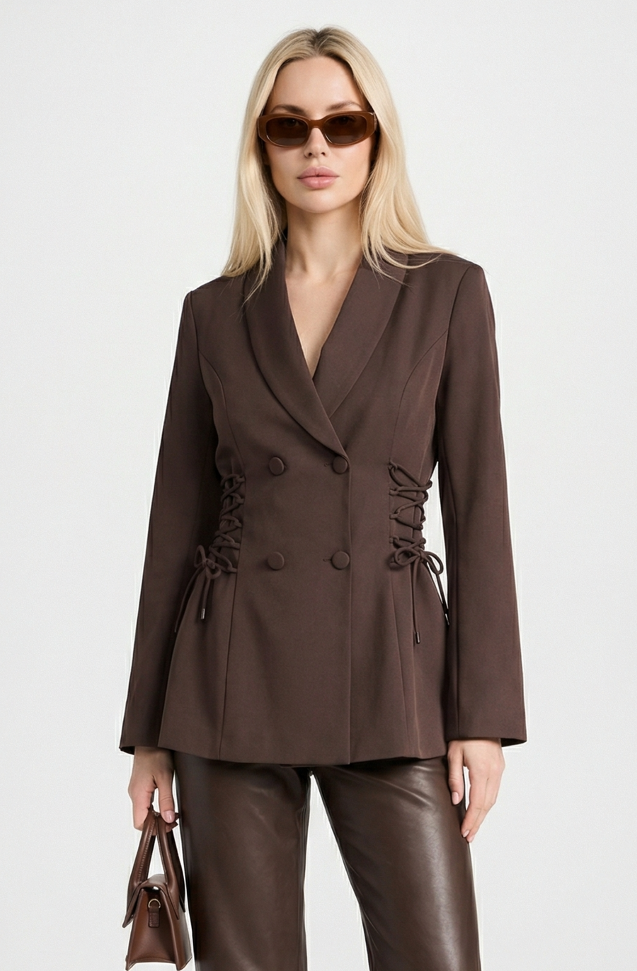 Candace | Side Lace-Up Tailored Blazer