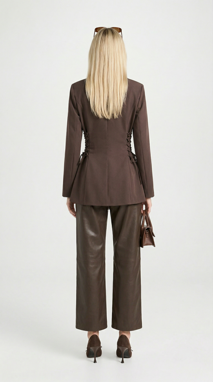 Candace | Side Lace-Up Tailored Blazer