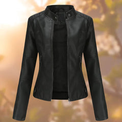 Romilly Slim-Fit Zip-Up Moto Jacket in Black