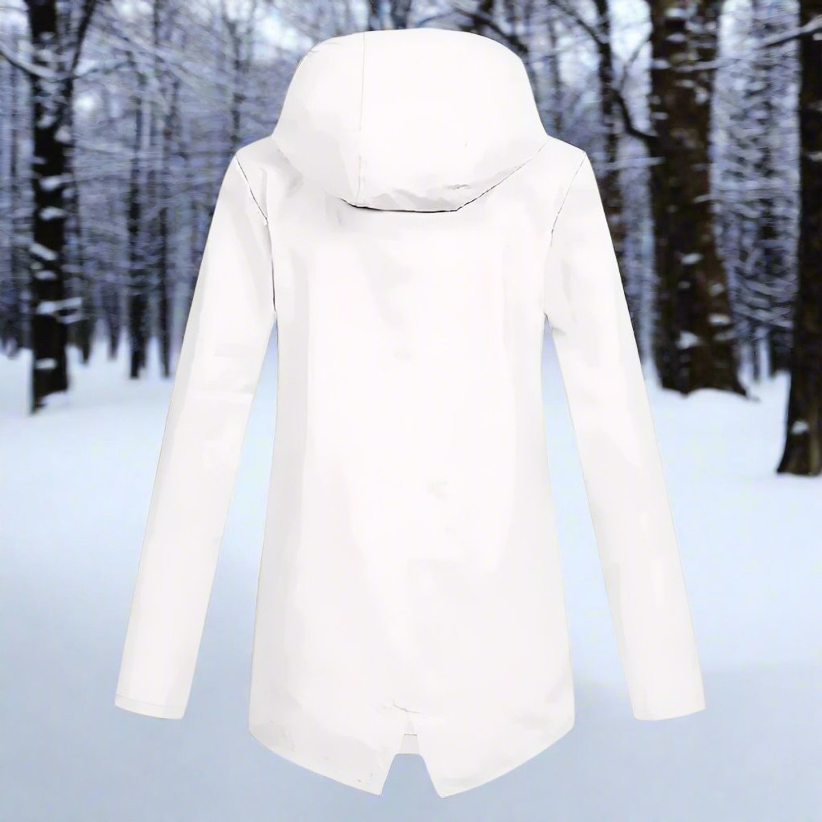 Sunniva Hooded Longline Zip-Up Jacket