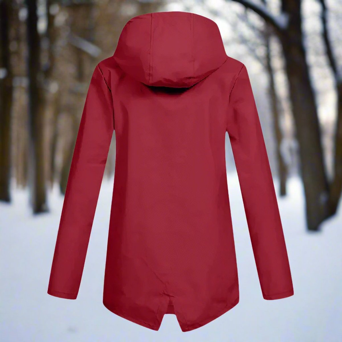 Sunniva Hooded Longline Zip-Up Jacket