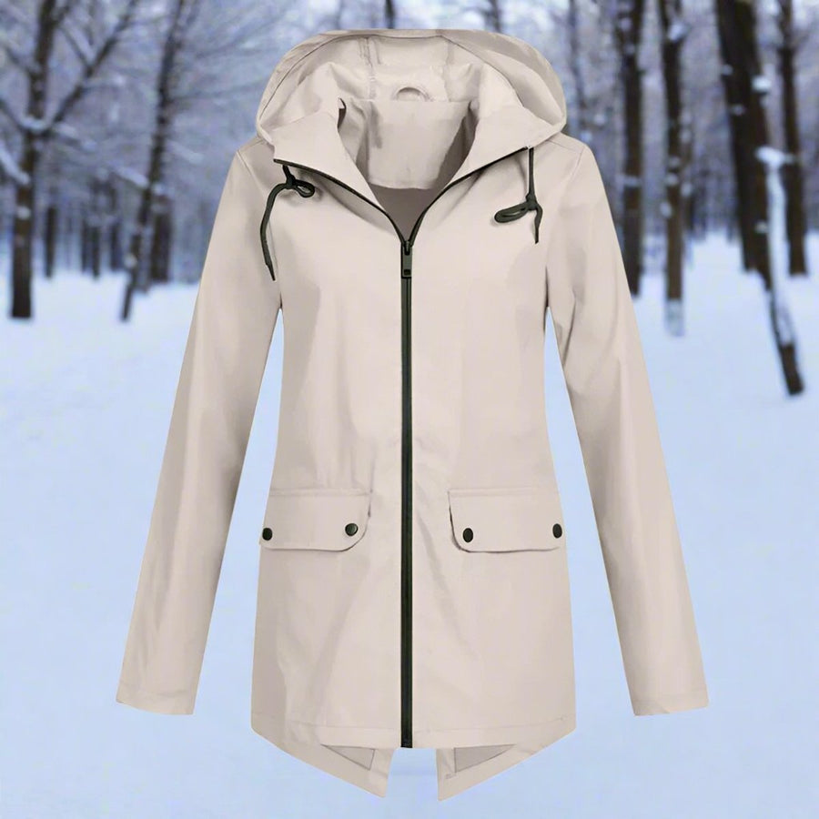 Sunniva Hooded Longline Zip-Up Jacket