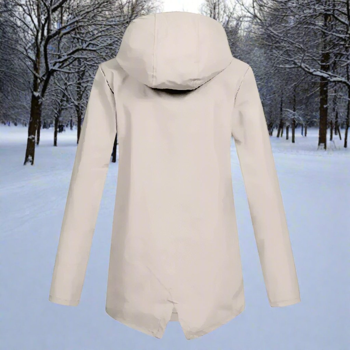 Sunniva Hooded Longline Zip-Up Jacket