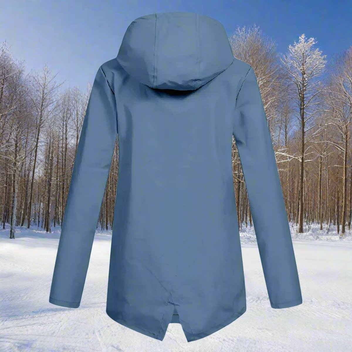 Sunniva Hooded Longline Zip-Up Jacket