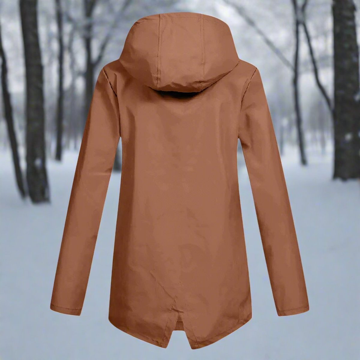 Sunniva Hooded Longline Zip-Up Jacket