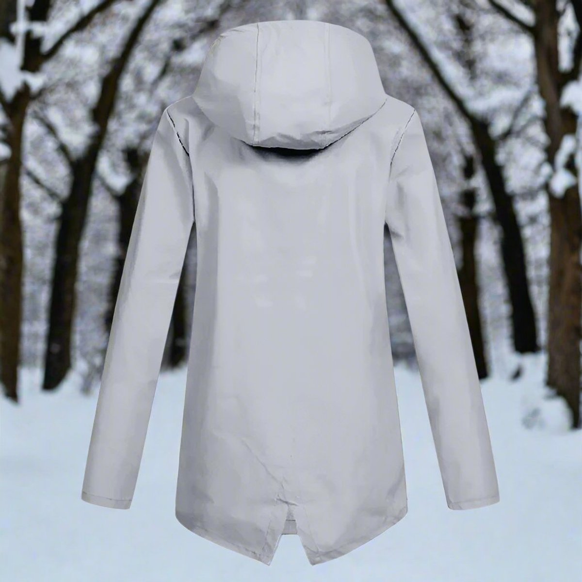 Sunniva Hooded Longline Zip-Up Jacket